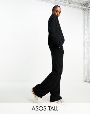 ASOS DESIGN Tall straight leg jogger in black - ASOS Price Checker