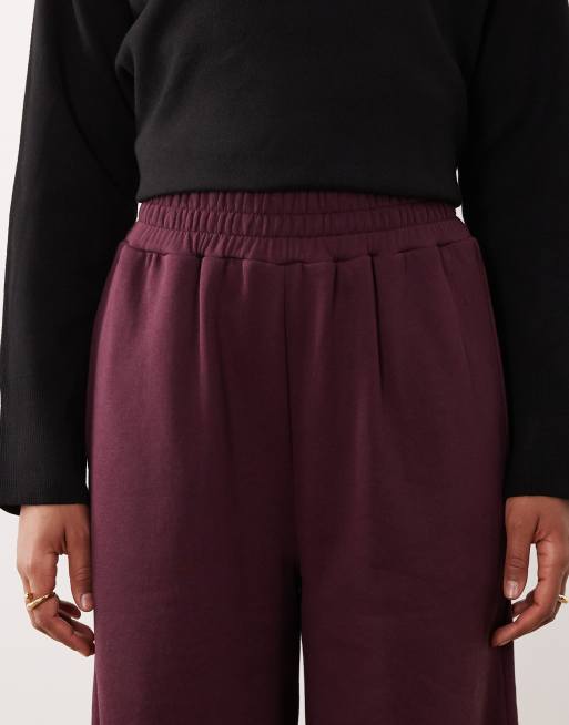 ASOS DESIGN Tall - Joggingbroek met rechte pijpen in bordeauxrood, 5 van 5