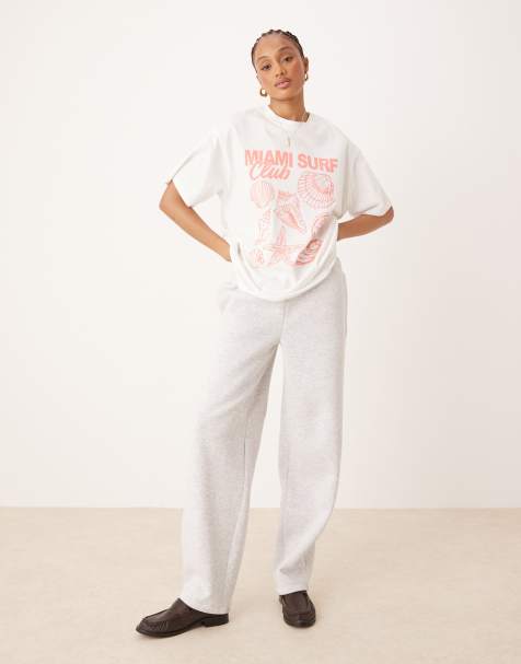 ASOS DESIGN Tall – Jogginghose in meliertem Grau mit Barrel-Beinschnitt - view 1