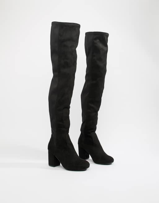 ASOS DESIGN Tall – Kadi – Overknee-Stiefel mit Absatz in weiter Passform, 2 von 4