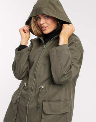 asos khaki parka