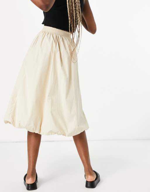 ASOS DESIGN Tall – Kamiennobeżowa spódnica midi typu bombka, 2 z 4