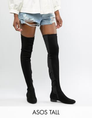 asos flat knee high boots