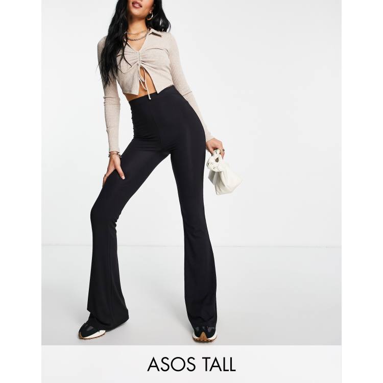 ASOS DESIGN Maternity over the bump kick flare pant in black