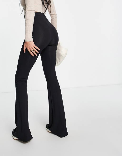 ASOS DESIGN Tall kick flare pants in black