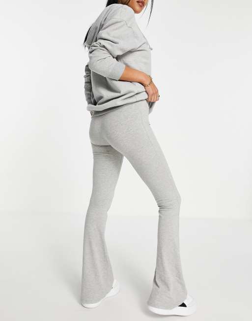 Stretchy Cropped Flare Pants - Grey – Fairliar USA