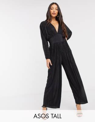 ASOS DESIGN tall kimono plisse jumpsuit - ASOS Price Checker