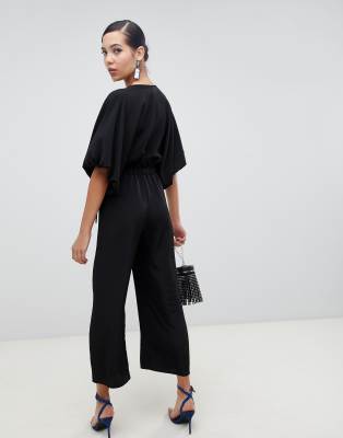 kimono jumpsuit with culotte leg