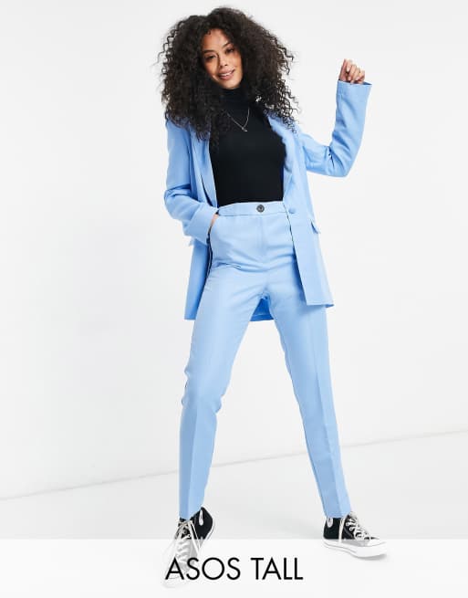 ASOS DESIGN Tall – Knapp geschnittener Dad-Anzug in Blau, 3 von 3