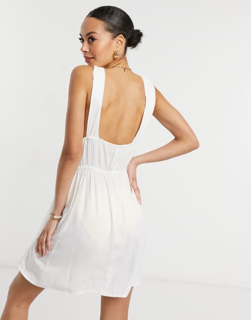 white knot back beach dress Celine Draped Knot Open-Back Maxi Dress – Ver Luisant