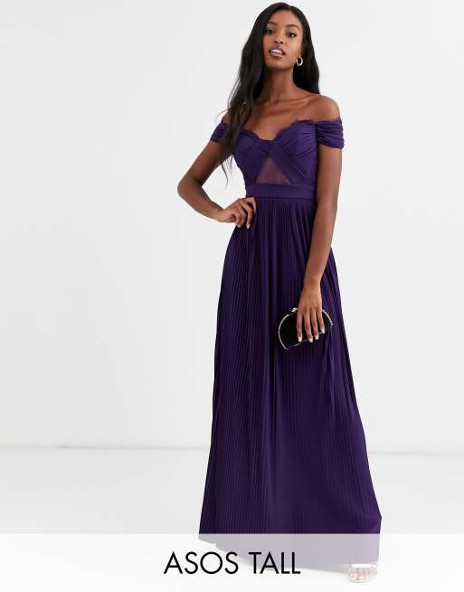 Asos bardot maxi outlet dress