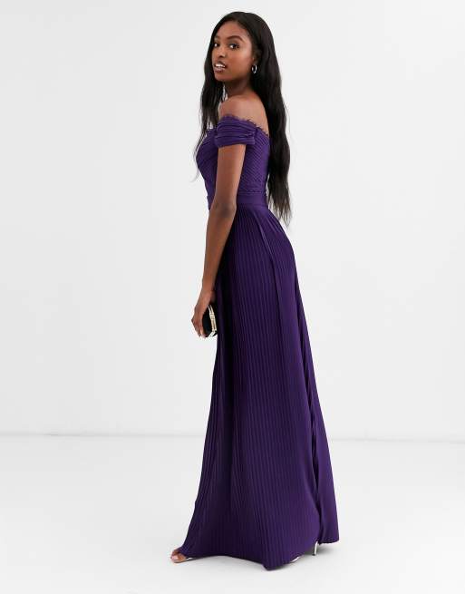 Asos bardot maxi dress sale