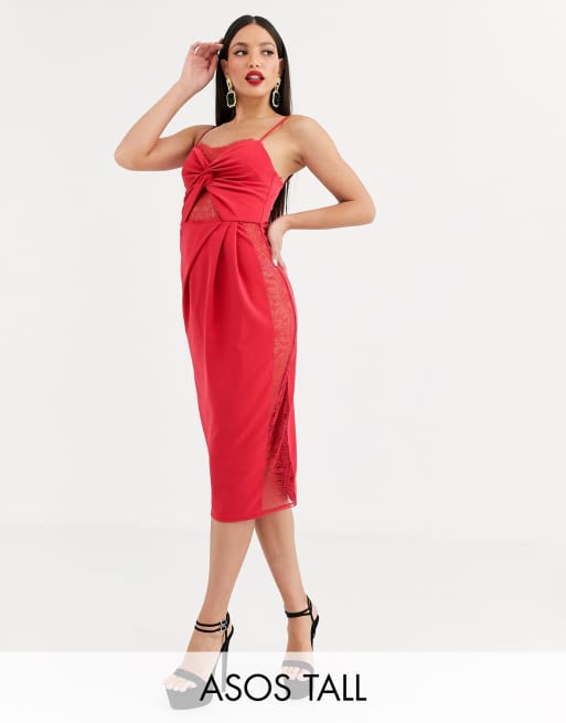 Asos tall red on sale dress