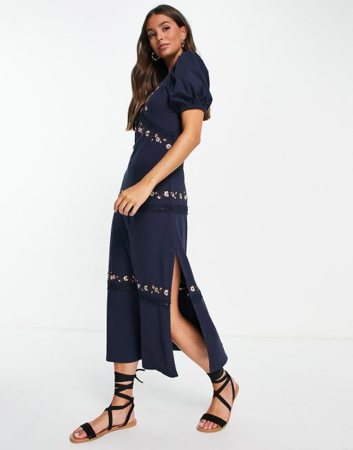 Asos navy dress on sale wedding