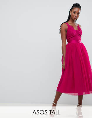 Asos pink tulle dress best sale