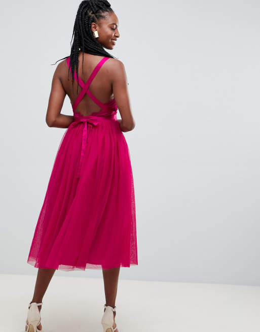 Asos tulle cheap prom dress