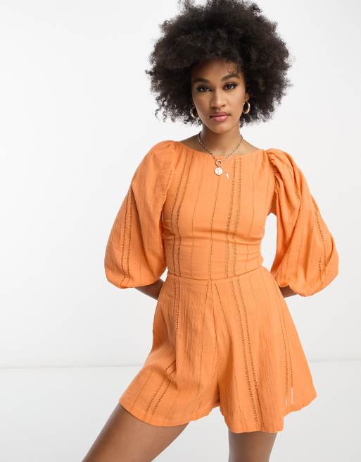 Asos best sale orange playsuit