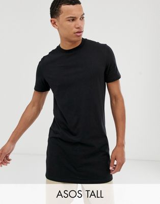 ASOS Design - Tall - Lange T-shirt in zwart
