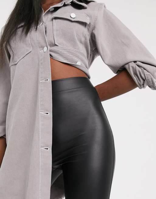 ASOS DESIGN Tall leather look legging, 4 of 4