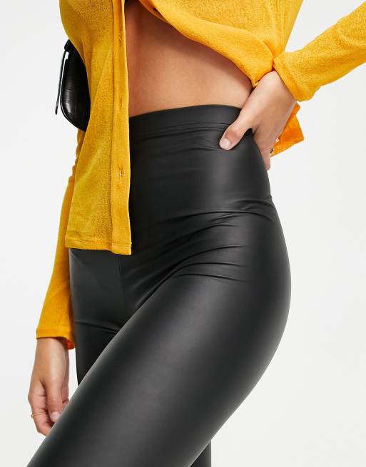 ASOS DESIGN high waisted wet look leggings