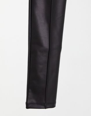 asos tall leather trousers