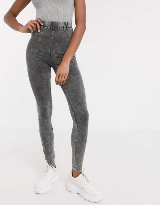 Acid Wash High Waisted Leggings