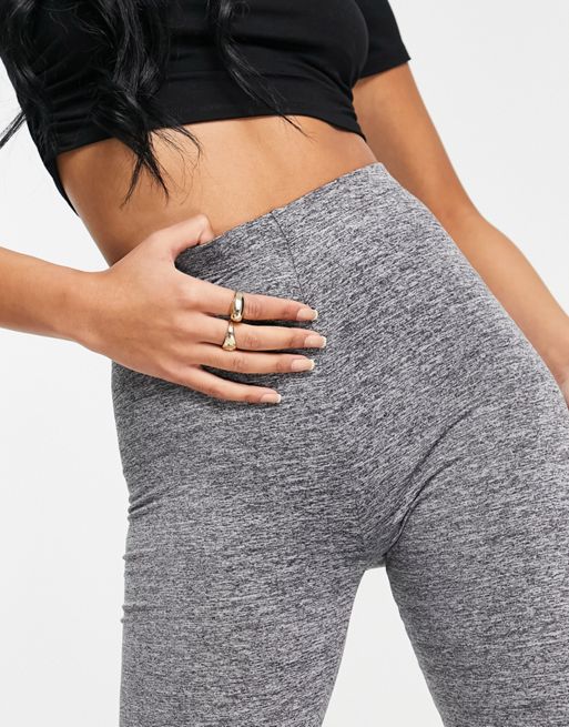 ASOS Design legging with seam detail in grey marl