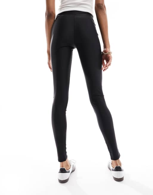 ASOS DESIGN high waisted leggings in black