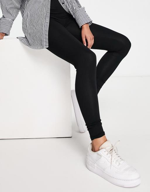 ASOS DESIGN premium supersoft leggings in cotton modal in black