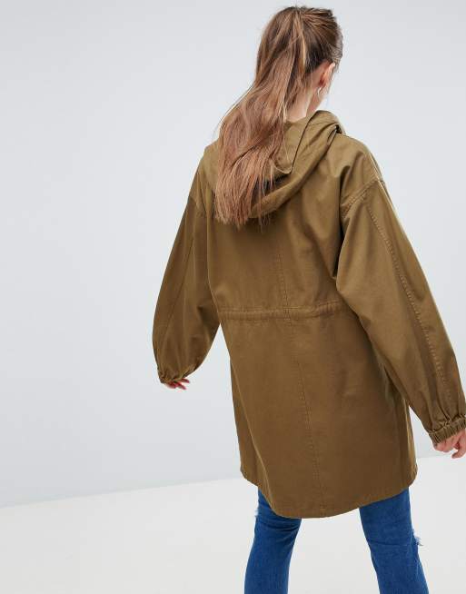 khaki Tall DESIGN Parka ASOS Leichter xnZdIzqw