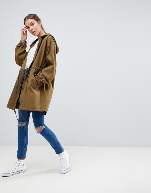 khaki Tall DESIGN Parka ASOS Leichter xnZdIzqw