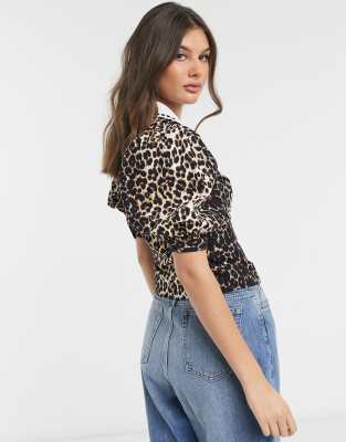 asos animal print top