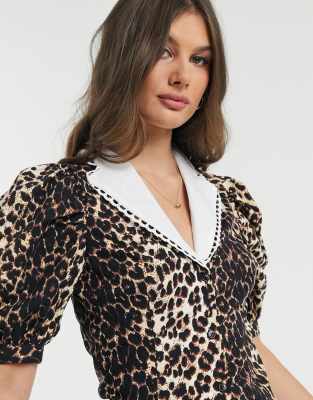 asos animal print top