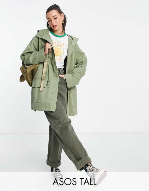 ASOS DESIGN Tall - Let parka i salviegrøn