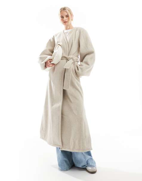 ASOS DESIGN Tall - Lichtgewicht nette jas met lange pasvorm in lichtbeige - view 1