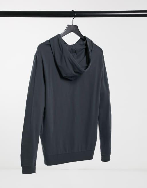 ASOS DESIGN Tall lightweight hoodie in washed black, 2 of 4