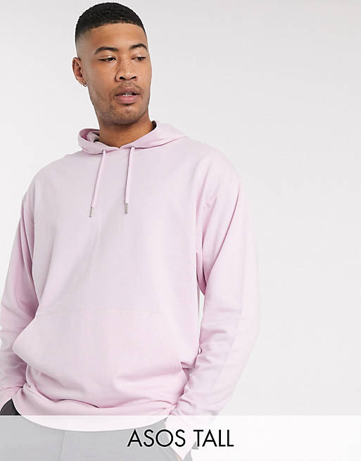 ASOS DESIGN Tall lightweight oversized hoodie in pastel pink | ASOS