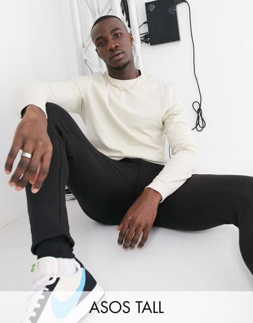 ASOS DESIGN Tall lightweight sweatshirt in beige