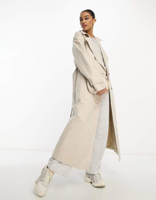 Linen duster cheap coat womens