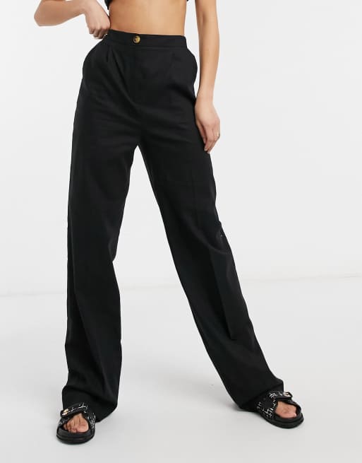 ASOS Linen Wide Leg Pants