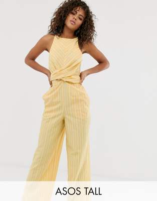 asos striped jumpsuit