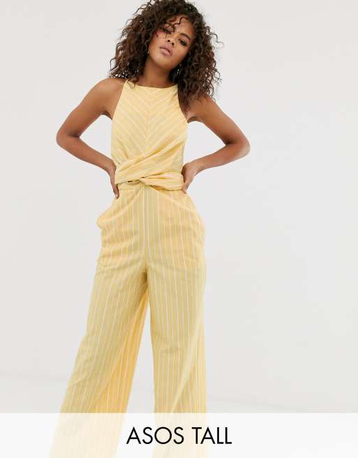 Jumpsuit cheap yellow stripe