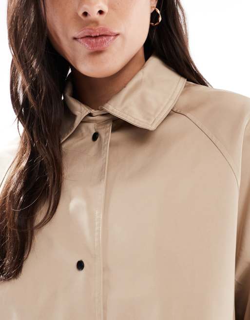 ASOS DESIGN Tall – Ljusbeige, lång trenchcoat, 2 av 4