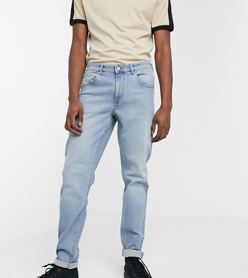 ASOS DESIGN Tall – Ljusblå avsmalnande jeans