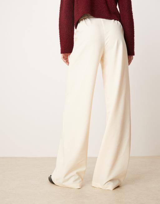 ASOS DESIGN Tall – Ljusgula, figursydda byxor med raka ben och avslappnad passform, 2 av 5