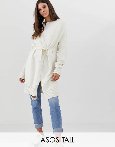 ASOS DESIGN Tall long cardigan with belt detail