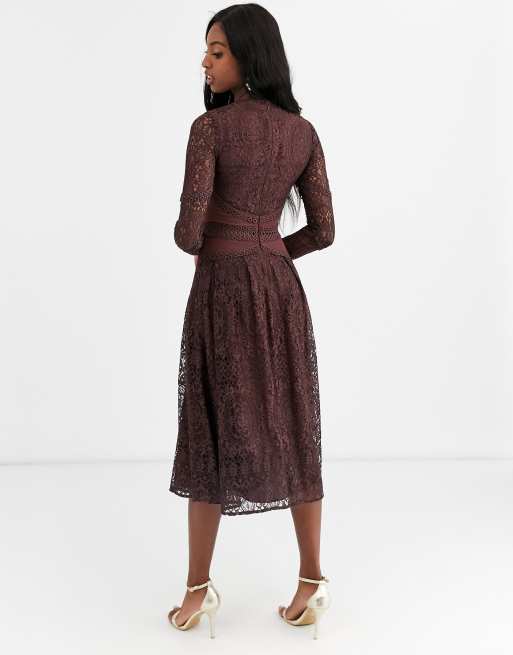 Asos long outlet sleeve prom dress