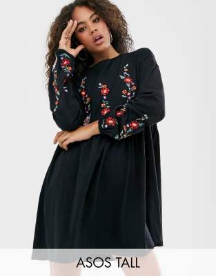 smock embroidered dress