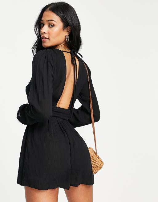 Tall store black playsuit