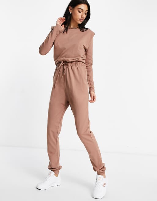 Long sleeve store jogger jumpsuit